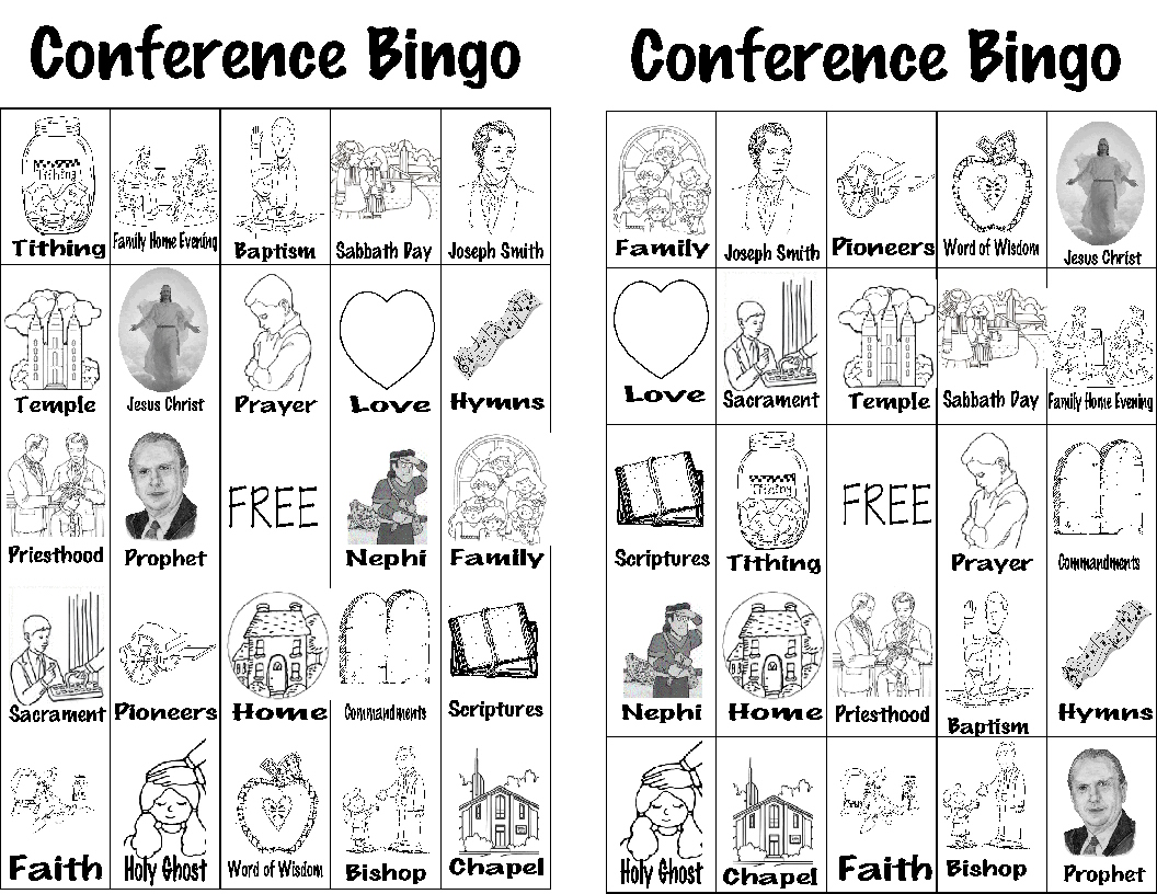 General Conference Bingo